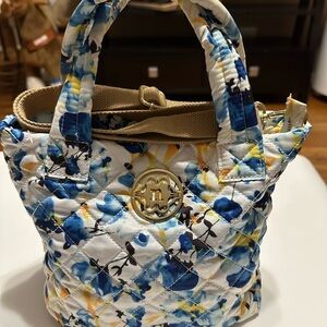 Nanette Lepore Blue and Yellow Quilted Mini Bag